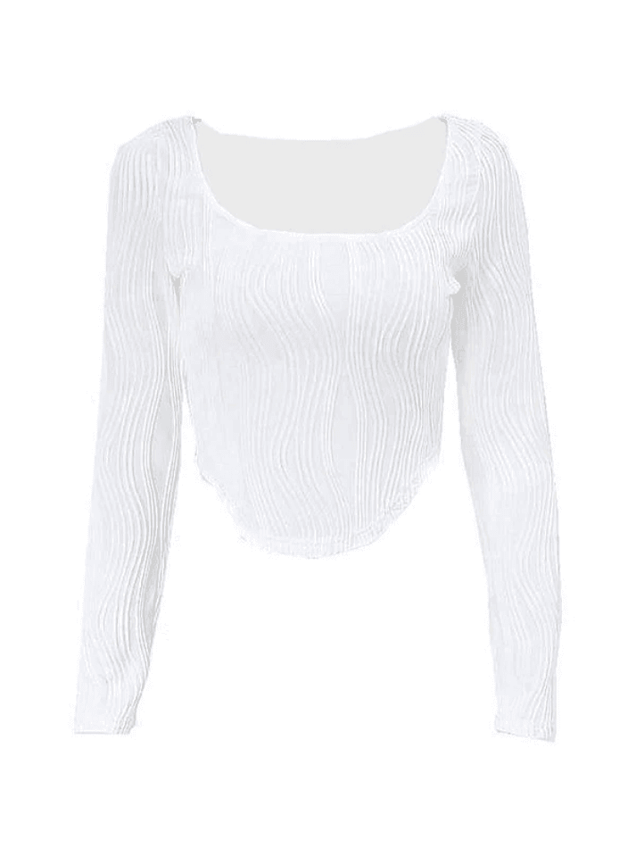 Asymmetric Creped White Long Sleeve Crop Top Houseofhalley 5 29407935660185 ?v=1694760685