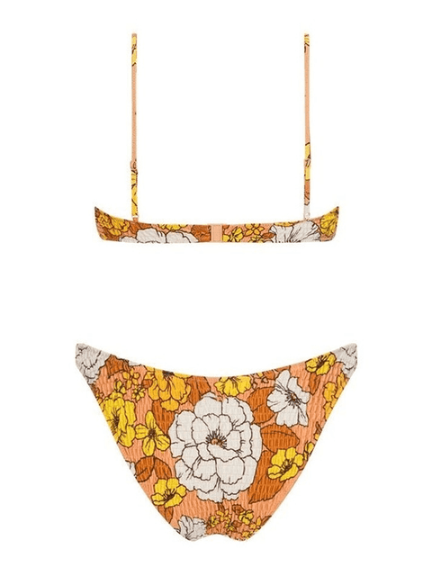 Floral Print Smocked Bikini Set - HouseofHalley