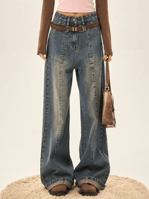 Patchwork Straight Loose Boyfriend Jean - HouseofHalley