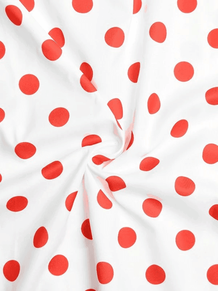 2024 Waist Ruffled Polka Dot Dress White S In Maxi Dresses Online Store   Waist Ruffled Polka Dot Dress Houseofhalley 6 29408059064473 